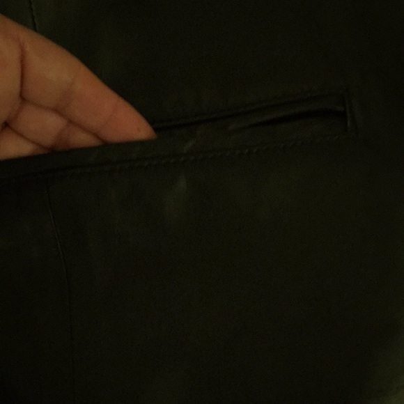 Classic Remy Leather Black 2 Button Blazer Size44 - Picture 6 of 9